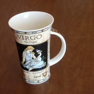 Dunoon Fine Stoneware Zodiac  Virgo  Virgin Tall Latte Coffee Mug By Jack Dadd